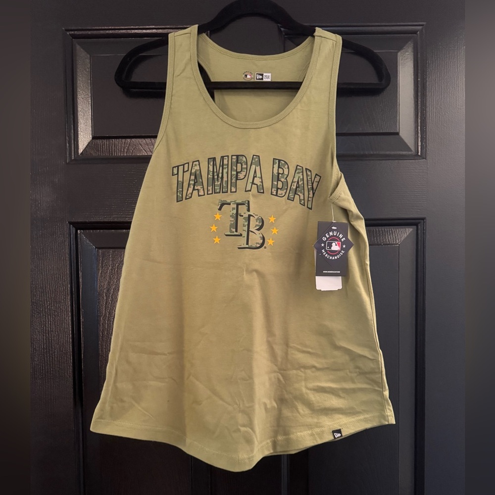 Tampa Bay Rays Women's Olive Tank Top New with Tags.
